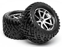 HPI Goliath Tire 178x97mm on Blast Wheel Chrome HEX17mm 2pcs