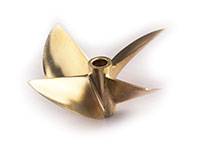 4-Blade CNC Copper Propeller D67xP1.7 Positive 6.35mm (  )