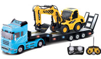 Heavy Truck with Excavator 2in1 Blue 1:32 (  )