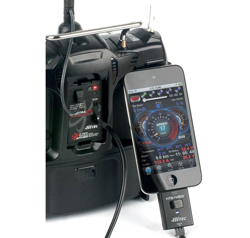 Телеметрический модуль Hitec HTS-iView Telemetry Interface Apple i-Products (HT-55862) (нажмите для увеличения) Телеметрический модуль Hitec HTS-iView Telemetry Interface Apple i-Products (HT-55862) (нажмите для увеличения)