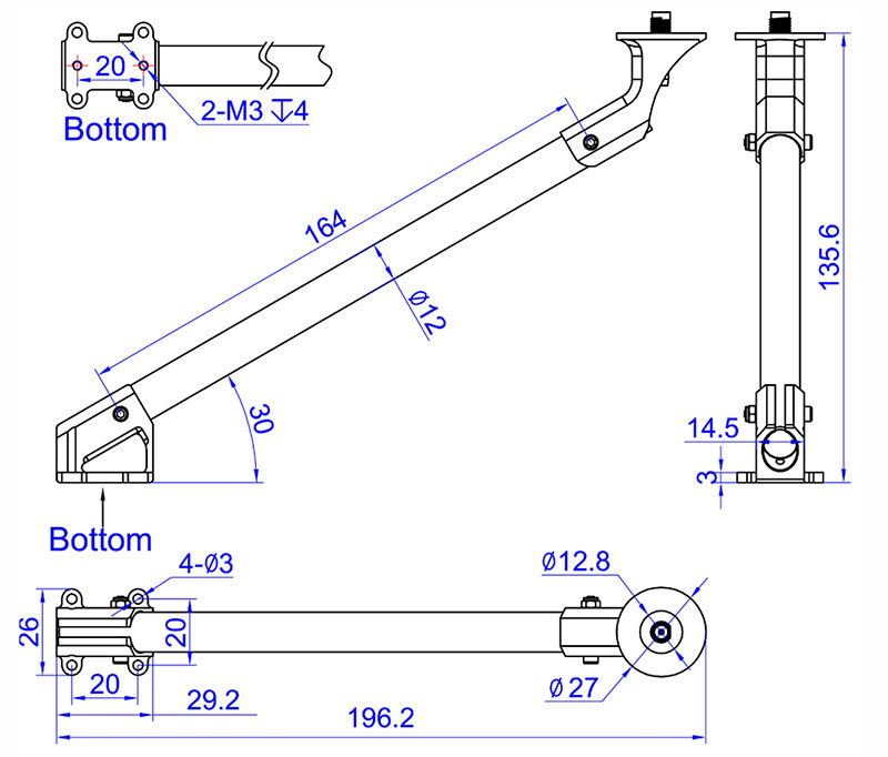 Стойка антенны угловая Holybro 30° Antenna Mount H135.6mm 1pcs (HB-SKU31216) (нажмите для увеличения) Стойка антенны угловая Holybro 30° Antenna Mount H135.6mm 1pcs (HB-SKU31216) (нажмите для увеличения)