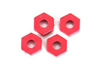 Hex Wheel Hubs Red 12mm 4pcs (  )