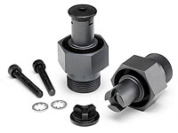 24mm HD Front Hex Hubs Gunmetal Baja 2pcs (  )