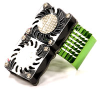 Integy 750 Motor Heatsink with Twin Cooling Fan Green (  )