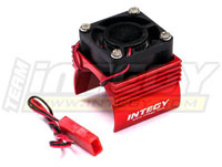 Integy Super Brushless Motor Heatsink with Cooling Fan Red E-Revo 1/16