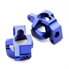 Billet Machined Caster Blocks Blue Bullet 2pcs