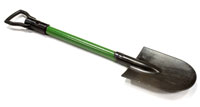 Realistic Scale Model Shovel Green 1/10 Size (  )