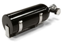 Realistic 1/10 Scale Alloy Nitrous Bottle with Mounting Bracket Black (  )