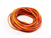 JR Flat Servo Wire Orange/Red/Brown 22AWG 1m (  )