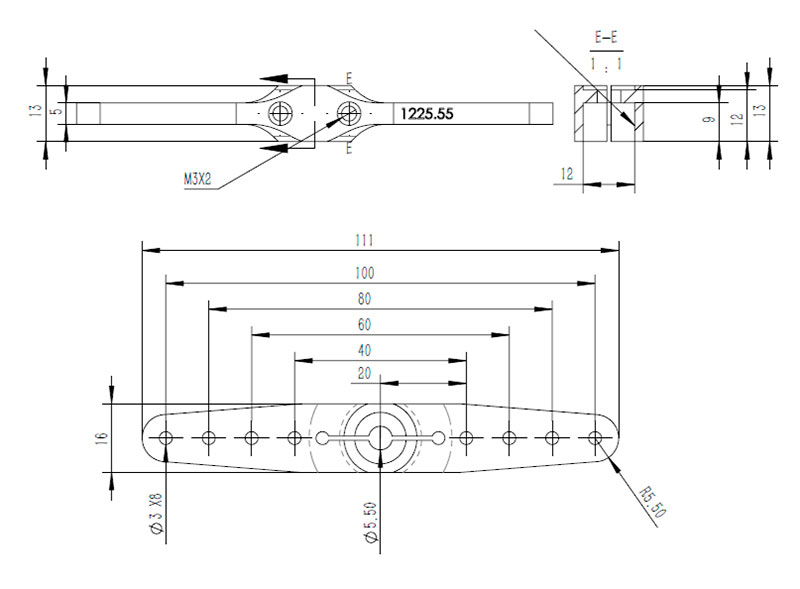 Алюминиевая качалка сервопривода KST X25 / X30 / X50 Metal Double Servo Horn 25T-12 111mm (KST-1225.55) (нажмите для увеличения) Алюминиевая качалка сервопривода KST X25 / X30 / X50 Metal Double Servo Horn 25T-12 111mm (KST-1225.55) (нажмите для увеличения)