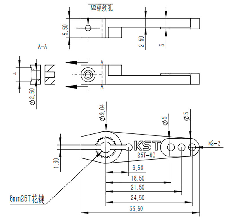 Алюминиевая качалка сервопривода KST X15 / A20 Metal Single Servo Horn 25T-6C 33.5mm 1pcs (KST-25T-6C) (нажмите для увеличения) Алюминиевая качалка сервопривода KST X15 / A20 Metal Single Servo Horn 25T-6C 33.5mm 1pcs (KST-25T-6C) (нажмите для увеличения)