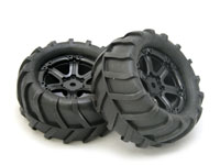 Derb SMax Rubber Wheels 1/16 86x42mm 2pcs
