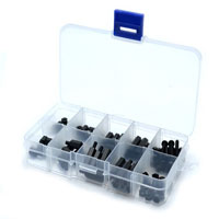 Nylon M2mm M-F Hex Spacers Screw Nut Assortment Set 180pcs (  )