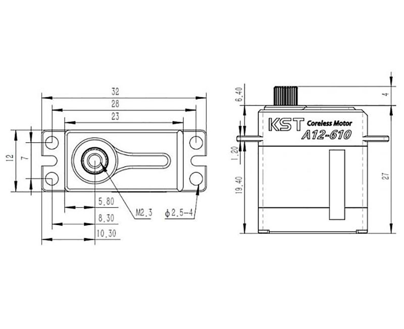 Цифровой сервопривод KST A12-610 V8.0 HV Metal Gear Micro Digital Servo (KST-A12-610) (нажмите для увеличения) Цифровой сервопривод KST A12-610 V8.0 HV Metal Gear Micro Digital Servo (KST-A12-610) (нажмите для увеличения)
