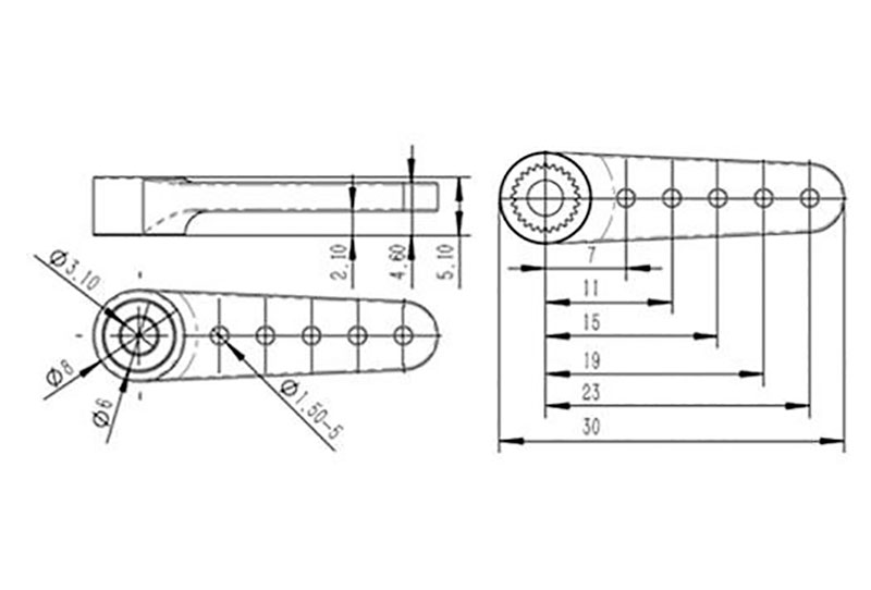 Алюминиевая качалка сервопривода KST X15 / X20 Metal Single Servo Horn 25T-6 30mm (KST-0625.23) (нажмите для увеличения) Алюминиевая качалка сервопривода KST X15 / X20 Metal Single Servo Horn 25T-6 30mm (KST-0625.23) (нажмите для увеличения)
