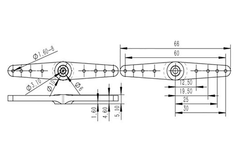 Алюминиевая качалка сервопривода двусторонняя KST X15 / X20 Metal Double Servo Horn 25T-6 66mm (KST-0625.60) (нажмите для увеличения) Алюминиевая качалка сервопривода двусторонняя KST X15 / X20 Metal Double Servo Horn 25T-6 66mm (KST-0625.60) (нажмите для увеличения)