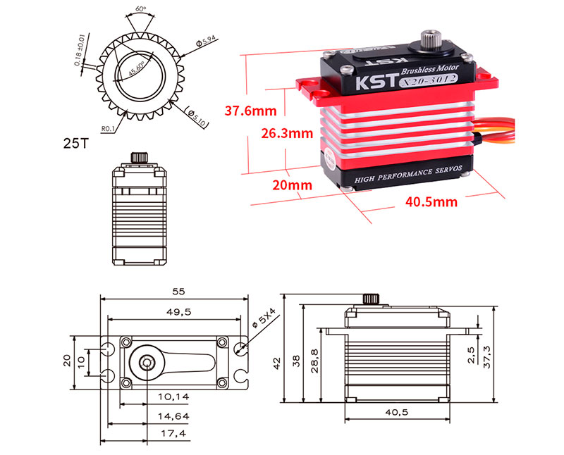 Сервопривод цифровой бесколлекторный KST X20-3012 V8.0 Metal Gear Brushless Digital Servo (KST-X20-3012) (нажмите для увеличения) Сервопривод цифровой бесколлекторный KST X20-3012 V8.0 Metal Gear Brushless Digital Servo (KST-X20-3012) (нажмите для увеличения)
