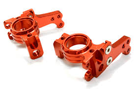 Billet Machined Steering Blocks Red SCX10 2pcs (  )