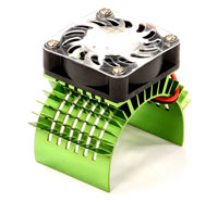 Integy 750 Motor Heatsink with Cooling Fan Green (  )