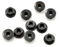 Steel Flanged Nut 4x4.5mm 10pcs (  )