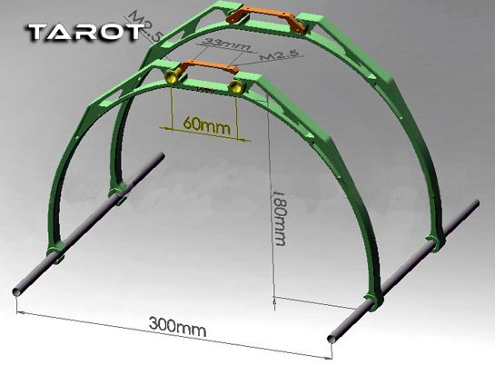 Посадочное шасси Tarot Aircraft Landing Skid DIY for 4/6-axis Multicopter Red (TL8201-02) (нажмите для увеличения) Посадочное шасси Tarot Aircraft Landing Skid DIY for 4/6-axis Multicopter Red (TL8201-02) (нажмите для увеличения)