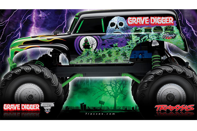 Радиоуправляемая машина Grave Digger 2WD RTR (TRA3602A) (нажмите для увеличения) Радиоуправляемая машина Grave Digger 2WD RTR (TRA3602A) (нажмите для увеличения)