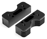 CNC Engine Cooling Mount Set Trophy Series Black (  )