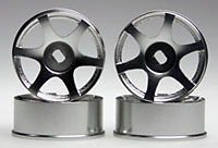 Aluminum Wheel Set AWD R34 6Spoke Silver 4pcs