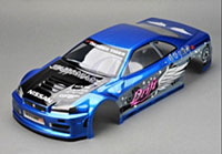 Nissan Skyline ZTune Painted Bodyshell 190mm Blue