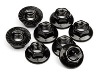 Serrated Flanged Nut M4 Steel 8pcs (  )