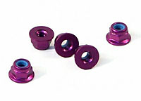 Purple Alloy Wheel Nuts M4 5pcs