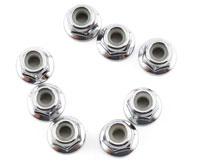 Nuts 4mm Flanged Nylon Locking 8pcs (  )