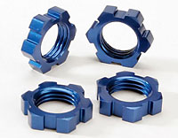 Wheel Nuts Splined 17mm Blue-Anodized 4pcs