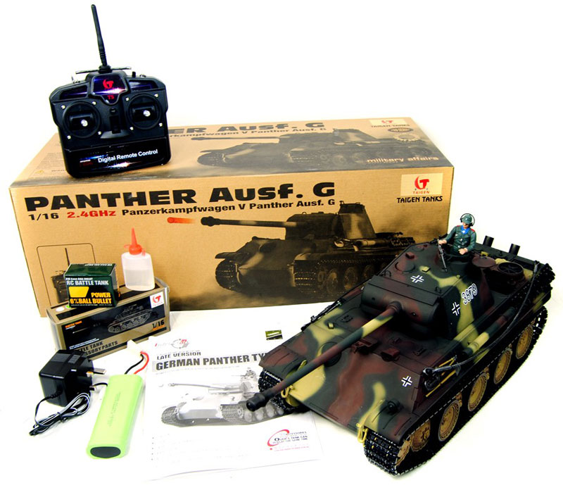   Taigen Panther Type G Airsoft RC Tank 1:16 with Smoke 2.4GHz (TG3879-1A) (  )