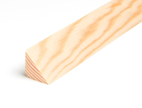 Профиль треугольный сосна Pine Triangle Profile 15x15x1000mm 1pcs (PINE ...