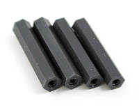 Hex Nylon M3mm Standoff 15mm Black 4pcs (  )