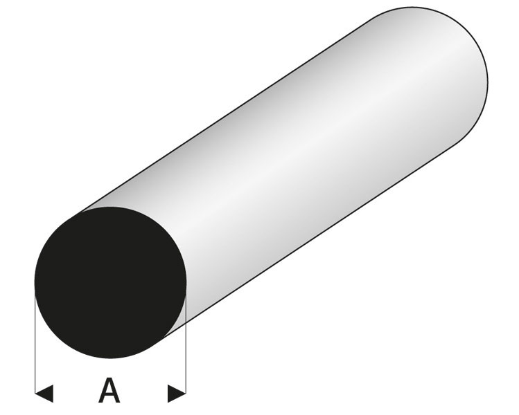 Пластиковый пруток Raboesch Super Stryrene ASA Round Rod Profiles 1 ...