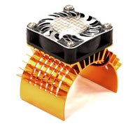 Integy 750 Motor Heatsink with Cooling Fan Orange (  )