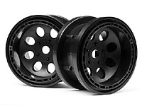 Rock 8 Bead Lock Wheel Black 55x36mm 2pcs