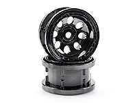 Rock 8 Bead Lock Wheel Black Chrome 55x36mm 2pcs (  )