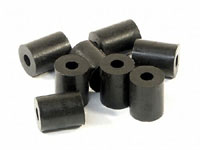 Rubber Tube 3x8x10mm Shaped Black Savage 8pcs (  )