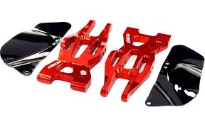 Billet Machined Front Lower Suspension Arm Red Bullet 2pcs (  )