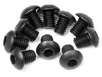 Button Head Screw M3x4mm 2.0mm Hex Socket 10pcs (  )