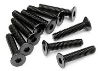 Flat Head Screw M3x15mm 2.0mm Hex Socket 10pcs