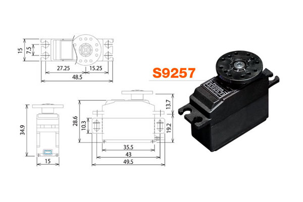Серво Futaba S9257 EP Heli Digital Tail Servo (FUS9257) (нажмите для увеличения) Серво Futaba S9257 EP Heli Digital Tail Servo (FUS9257) (нажмите для увеличения)