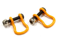 Realistic 1/10 T2 Tow Shackle Yellow for Off-Road Trail Rock Crawling 2pcs (  )