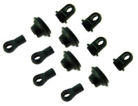 Iron Track Upper/Lower Shock End E10 4pcs (  )