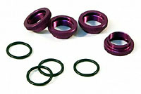 Shock Spring Adjust Nut Purple 4pcs (  )