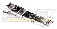 Aluminum Center Skid Plate Silver E-Revo 1/16 (  )