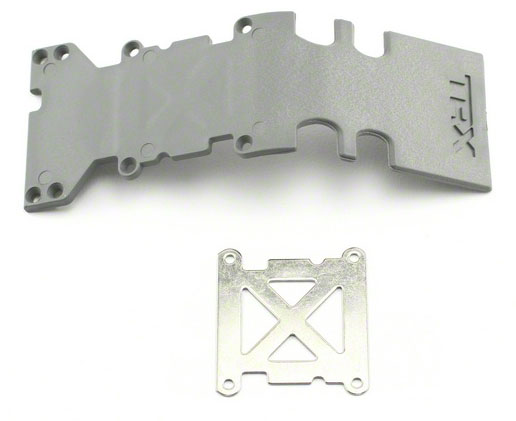 Traxxas 4938 Hintere Skidplate Grau Für T-Maxx 3.3 – Robuste Kunststoff-Schutzplatte Mit Edelstahl